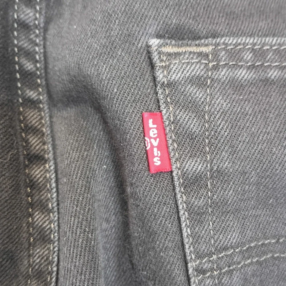 Levi's 501 Jeans Men's 34x34 (35x33) Black Button Fly Straight Leg Denim Pants